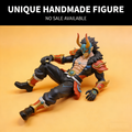 KageOni Yokai Warrior Art Toy | Handmade Japanese Oni-Inspired Fantasy Figurine with Dynamic Reclining Pose (Unique Non-Sale Prototype Edition)