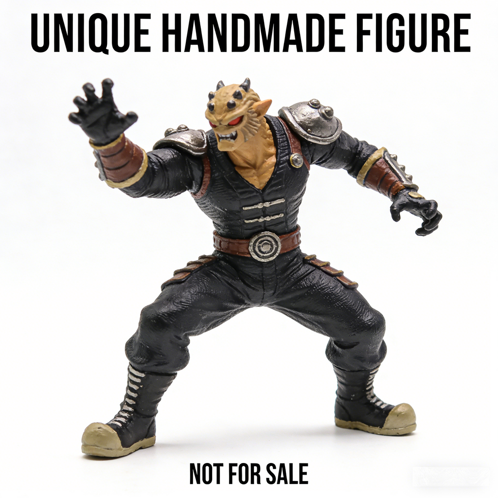 OniBane Brute Warrior Art Toy | Handmade Post-Apocalyptic Oni Figurine with Dynamic Combat Stance (Unique Non-Sale Prototype Edition)